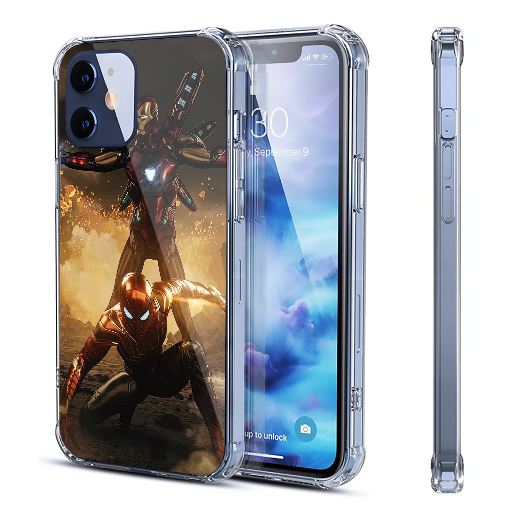（画像用） Spider Man スパイダーマン 【iPhone 12シリーズ対応】透明スマホケース（クリアソフトケース）